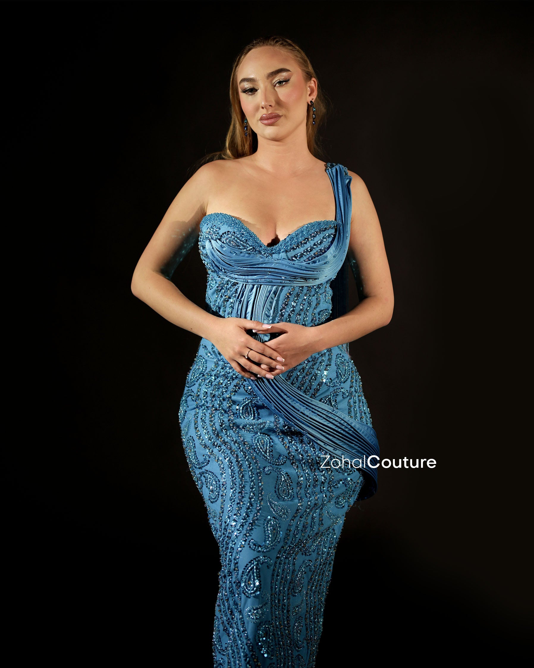 Evening Dress Blue Color