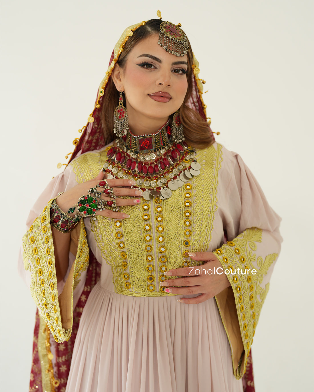 Rosé Noor Afghan Traditional Dress